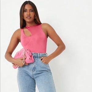 Slinky asym cut out bodysuit